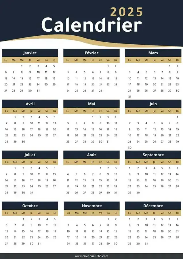Calendrier 2025 Imprimable : Votre Guide Complet pour une Année Organisée et Réussie