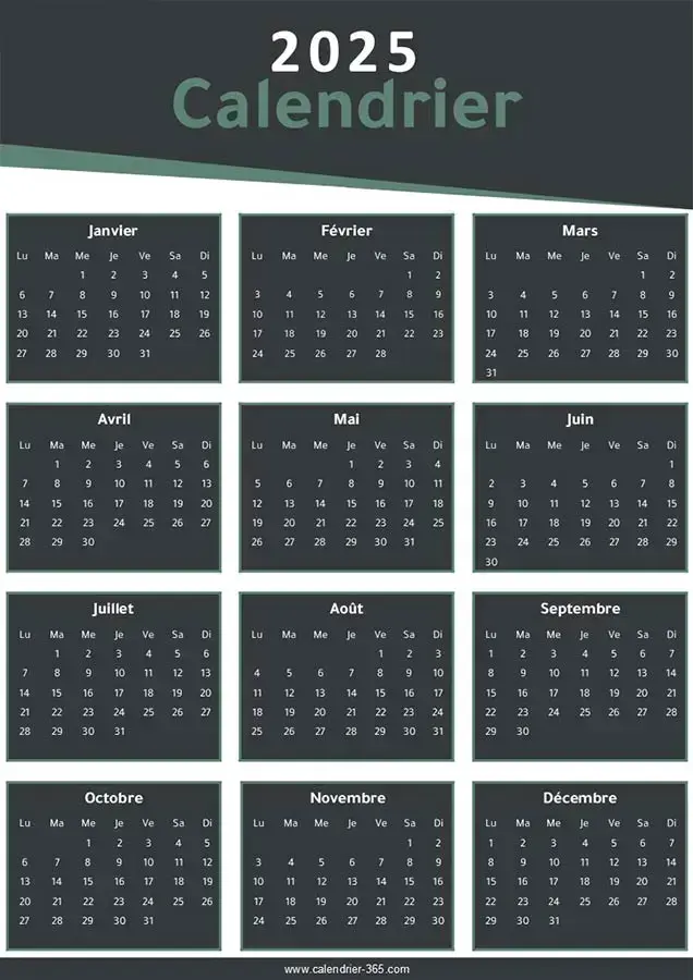 Calendrier 2025 Magnifique